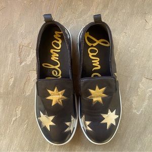 Sam Edelman size 7 Lora slip on shoes black with metallic stars